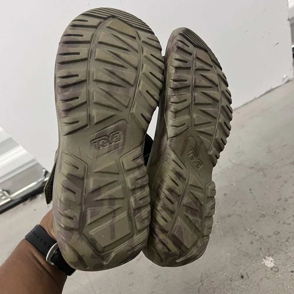 Teva Hurricane Drift Sandals Mens 8 Womens 9.5 Camo Green EVA Lightweight Hiking